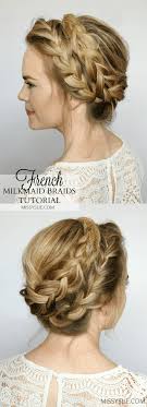 French Milkmaid Braids Missy Sue Braided Hairstyles Updo Milkmaid Braid Hair Tutorial