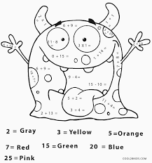 Although the activities are geared more to the preschool to kindergarten age group, adding one or two less challenging activities when learning the numbers can be a welcome break for the kids and can be. Free Printable Math Coloring Pages For Kids