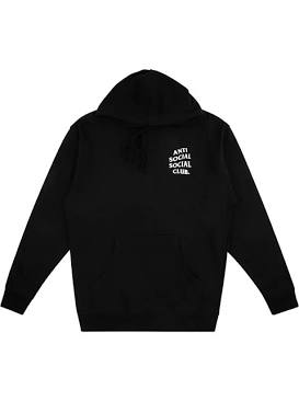 La clásica Sudadera Anti Social Social Club en color negro, AI generated