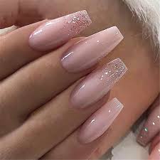 The shape is easy to replicate on both natural nails and enhanced. 600pcs Bag Ballerina Nail Art Transparent Natural False Coffin Nails Ombre Acrylic Nails Fake Nails Pink Acrylic Nails