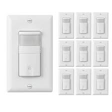 2020 popular 1 trends in lights & lighting, home improvement, security & protection, consumer electronics with motion control switch and 1. Ecoeler Single Pole Motion Sensor Light Switch Pir Occupancy Sensor Light Switch For Home Improved Plate Include