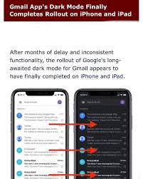 tom's guide mobile users were unable to activate dark mode on facebook, but the problem has been resolved for now. Gmail Dark Mode On Iphone Ipad Techknowlogy Latest Tech Brand Updates Facebook