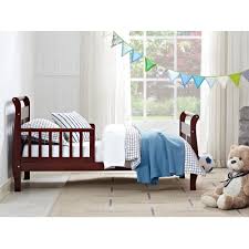 Disney princess bedroom furniture cherry. Baby Relax Sleigh Wood Toddler Bed With Safety Rails Cherry Walmart Com Walmart Com