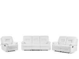 You'll find a leather sofa ready to dress up a living room, bedroom furniture that's simplistically chic, and pieces that are perfect for bringing a touch of class to a dining room. Faux Leather Living Room Set White Bergen Beliani De