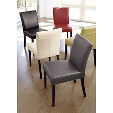 Lowe Smoke Leather Side Chair White Leather Dining Chairs Dining Chairs Leather Kitchen Chairs