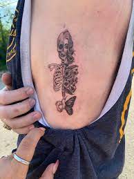 Located in downtown clarksburg,wv/all custom shop, no flash/all styles tattooing represented as well as piercing/open 11 years serving our community proudly/our shop hosts the wv tattoo expo every year in morgantown, wv/family friendly atmosphere, children welcome as long as accompanied by adult/open tuesday through saturday 12 til 9 Flowery Skeleton Woman Done By Ben Cunningham At Dark Rose Tattoo Studio In Morgantown Wv Tattoos