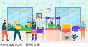 Download this toys and kids clothes donation vector trendy flat cartoon illustration social care volunteering and charity concept vector illustration now. Charity Donation Work Vector Photo Free Trial Bigstock