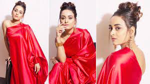 Saath Nibhana Saathiya 2 Actor Sneha Jain Aka Gehnas Super Hot Jaw  Dropping Photos in Red Satin Dress