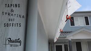 If you're unsure of what a soffit looks like and where it's located, see the photo. Taping Spraying Out Soffits Youtube