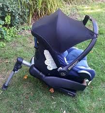 Maxi Cosi Cabriofix Baby Car Seat Gp0 In Blue Easy Fix Base San Sun Canopy Ebay Baby Car Seats Car Seats Maxi Cosi