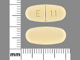 Pill Id E 11 Pill Images Yellow Elliptical Oval