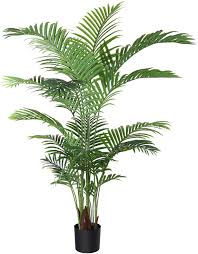 For bulk orders of 200 potted plants or more, please contact us for additional discounts. Amazon Com Fopamtri Artificial Areca Palm Plant 5 Feet Fake Palm Tree With 17 Trunks Faux Tree For Indoor Outdoor Modern Decoration Feaux Dypsis Lutescens Plants In Pot For Home Office Perfect Housewarming
