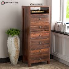 Best selling office furniture cabinet office storage cabinet. Adrian Solid Wood 6 Drawer Storage Cabinet Brown Decornation