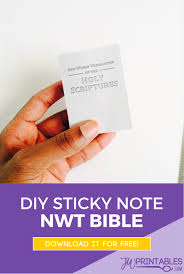 Diy sticky note nwt bible! Diy Sticky Note Nwt Bible Jw Printables