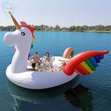 6 Person Inflatable Giant Unicorn Pool Float Island Swimming Pool Lake Beach Party Floating Unicorn Pool Float Giant Unicorn Pool Float Unicorn Inflatable Pool