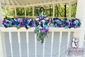 Swarovski crystal heart earrings, by angelbdesigns on etsy.com. Dress My Wedding Bridesmaids Bouquet Purple Royal Blue Teal Artificial Flower Bouuquet