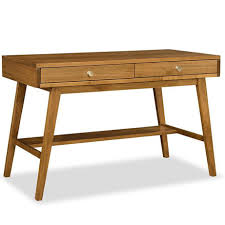 So as you can tell in the video, i made a couple mistakes. Tribeca Writing Desk Mid Century Modern Desk Design I Home Envy