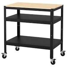 Bror Utility Cart Black Pine Plywood Ikea Servierwagen Schwarz Flexible Mobel Ikea