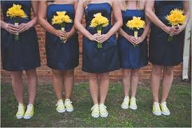 Yes Blue Bridesmaids Dresses With Yellow Converse Navy Blue Bridesmaid Dresses Yellow Bridesmaids Navy Blue Bridesmaids
