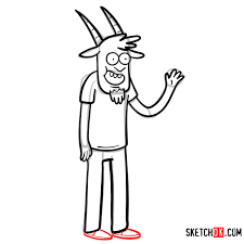 Printable coloring pages for kids. How To Draw Thomas Regular Show Sketchok Easy Drawing Guides