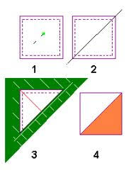 Tip Half Square Triangles Moonlight Quilters