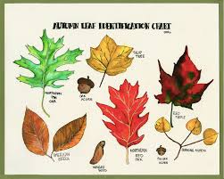 Autumn Leaf Identification Chart Opals Art