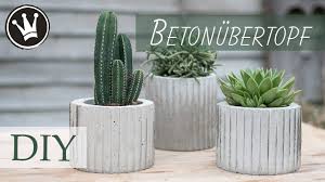 Diy Blumentopf Aus Beton Fur Kakteen Und Sukkulenten Dekoideenreich
