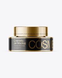 50ml Metallic Cosmetic Jar Mockup In Jar Mockups On Yellow Images Object Mockups Cosmetic Jars Mockup Free Psd Mockup