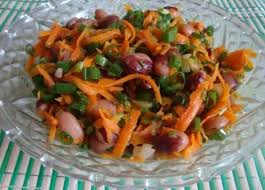 салат из моркови по корейски с курицей и фасолью Vkusnyj Salat S Fasolyu Morkovyu I Lukom Recept Eda Nacionalnaya Eda I Recepty Prigotovleniya
