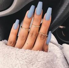 See more ideas about nail designs, cute nails, pretty nails. 64 Ideas Nails Acrylic Medium Length Blue Coffin Nails Matte Matte Nails Design Summer Acrylic Nails