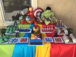 Avengers Candy Table Marvel Birthday Party Avengers Birthday Party Decorations Superhero Birthday Party