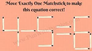 I started collecting matchstick puzzles a long time ago and have decided to display them all on this blog. Matchstick Maths Picture Puzzles For Kids With Answers