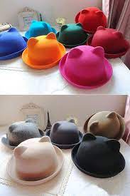 Glitz And Glitterz Pre Order Cutie Cat Ears Bowler Hat Cat Ears Cute Hats Bowler Hat