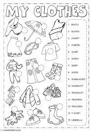 Exercises Worksheet Worksheet Language Download English Clothes Second Learning English For Kids English Lessons For Kids English Worksheets For Kids