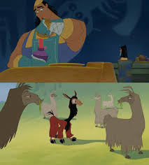 Find the exact moment in a tv show, movie, or music video you want to share. In The Emperor S New Groove Kuzco Isn T As Furry As The Other Llamas Because He Did Not Receive A Full Dose Of The Poison Little Movie Moments