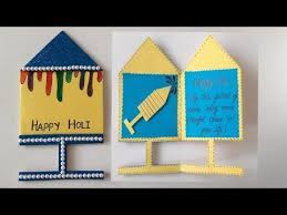 In this video you can learn how to make holi greeting card i have some amazing ideas for you!! Beautiful Handmade Holi Card Idea Diy Greeting Cards For Holi Happy Holi Crafts For Kids Youtube In 2021 Holi Crafts For Kids Holi Crafts Holi Greeting Cards