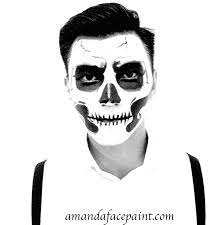 Halloween Skull Facepainting Singapore Png 737 742 Pixels Face Painting Halloween Easy Halloween Face Painting Face Painting Halloween Kids