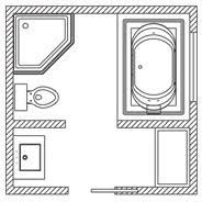 Amazing design solutions for bathroom images ideas shwoer cabin. Floor Plan Options Bathroom Ideas Planning Bathroom Kohler