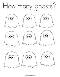 How Many Ghosts Coloring Page Halloween Preschool Halloween Coloring Book Halloween Coloring Pages