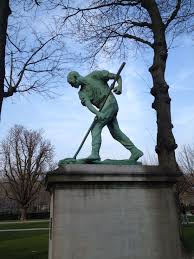 Statue Of A Harvest Man In Parc Du Cinquantenaire Brussels Belgium By Belgian Sculptor Painter Constantin Meunier Whose Im Belgie Standbeeld Beeldhouwwerk