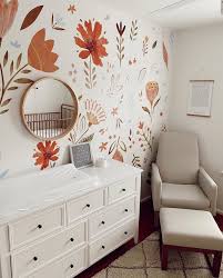 Flower Decals In Baby Girl Nursery In 2020 Baby Room Decor Baby Nursery Decor Floral Decal