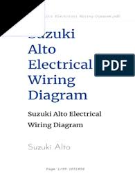 Suzuki wagon r fuse box. Suzuki Alto Electrical Wiring Diagram General Motors Marques Automotive Industry