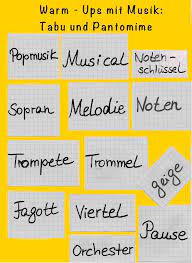 Das darstellen von begriffen anhand von pantomime oder in zeichnerischer form wie bei montagsmaler sind nicht ganz einfach. 10 Musikalische Warm Ups