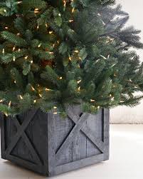 This christmas tree box stand can be made in about two hours with less than one sheet of plywood. Rustic Wooden Tree Stand Balsam Hill Christmas Tree Box Stand Christmas Tree Base Xmas Tree Stands
