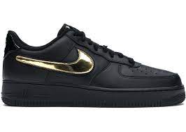 The nike dunk low free.99 arrives with a black leather upper featuring pastel multi colored overlays and dark chocolate swooshes. Nike Air Force 1 Black Metallic Gold Removable Swoosh Pack Ct2252 001