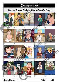 And if you're the new guy, there's no better time to make new relationships and start your career off in the right direction. Animated Celebrities 005 Family Guy Quiznighthq