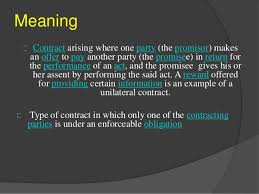 Unilateral Contract