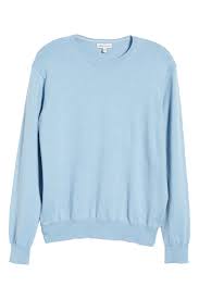 Crown Soft Cotton Silk Sweater In Cottage Blue