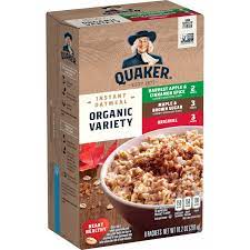 That's why we've mixed the tart sweetness of apples & tangy cinnamon and blended the two with our wholesome quaker oats. Quaker Instant Oatmeal Organic Variety Pack 8 Packets 3 Maple Brown Sugar 2 Apple Cinnamon Spice 3 Original Walmart Com Walmart Com