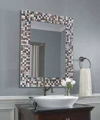 Glacier bay frameless mirror in 24 in. Bronze Mosaic Tile Wall Mirror 24 Inches By 30 Inches 24 X 30 Vanity Wall Mirror Mirror Wall Glass Mirror